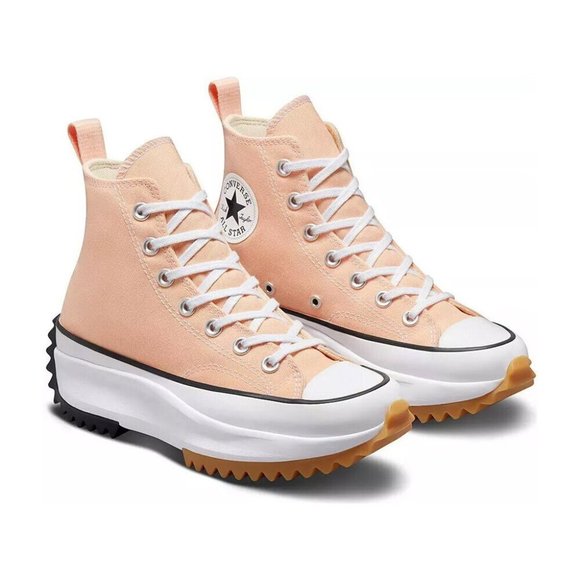 Converse Shoes - Converse Run Star Hike High Coral Women's -Sneakers Shoes Platform Peach A03549C